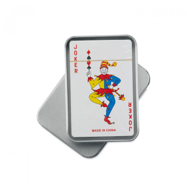 Cărți de joc în cutie metalică „Poker King”