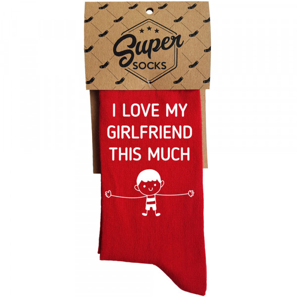 Șosete "I love my girlfriend this much"