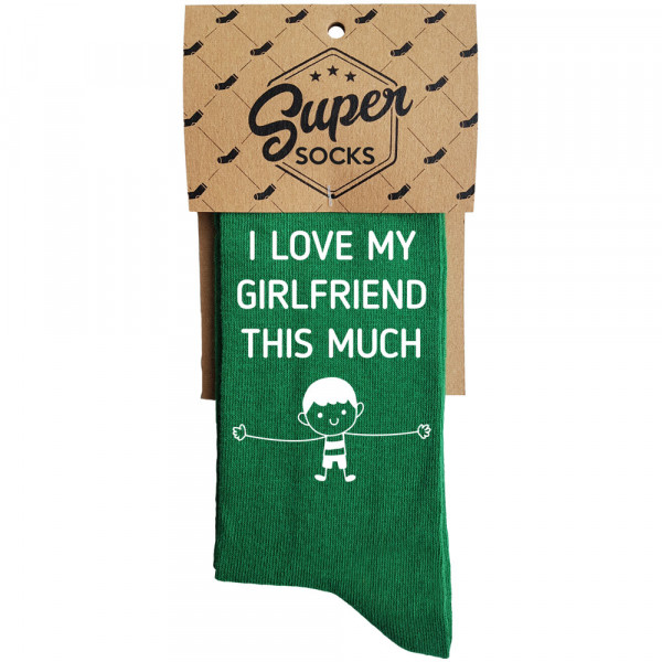 Șosete "I love my girlfriend this much"