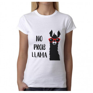 Tricou pentru femei "No prob-llama"