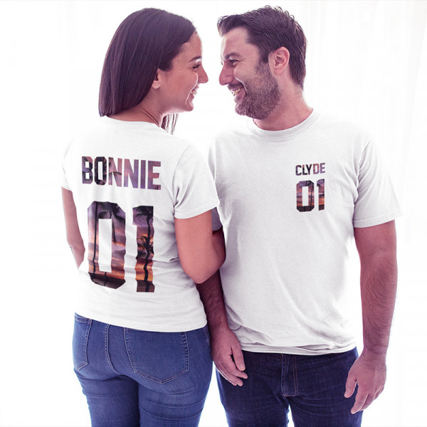 Set de tricouri "Bonnie & Clyde Hawaii" cu numerele selectate Set de tricouri "Bonnie & Clyde Hawaii" cu numerele selectate