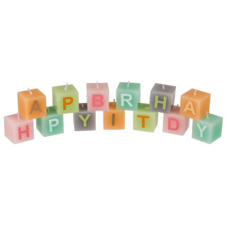 Set lumânări aniversare „HAPPY BIRTHDAY”