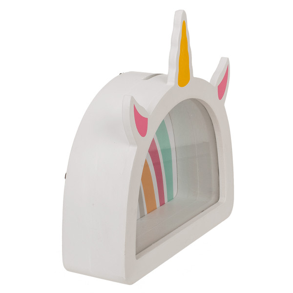 Pușculiță din lemn - cadru "Curcubeu unicorn" Pușculiță din lemn - cadru "Curcubeu unicorn"