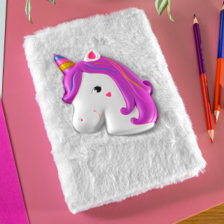 Caiet "Soft Unicorn" cu blană