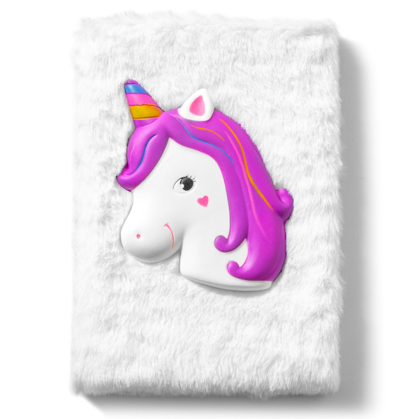 Caiet "Soft Unicorn" cu blană Caiet "Soft Unicorn" cu blană