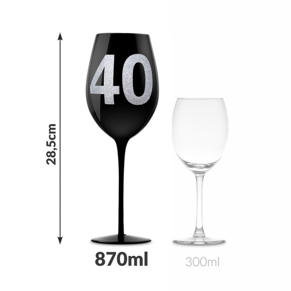 Pahar de vin XXL cu numărul 40 (860ml)