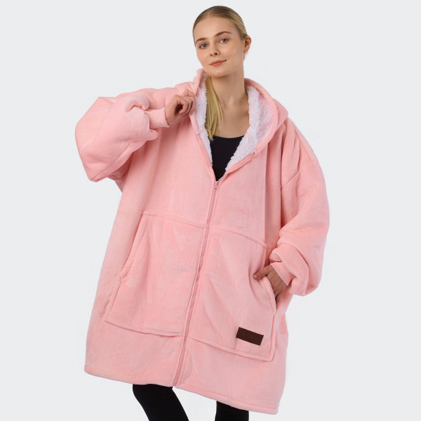 BARAMOOR hanorac-pătură cu fermoar "Light Pink" BARAMOOR hanorac-pătură cu fermoar "Light Pink"