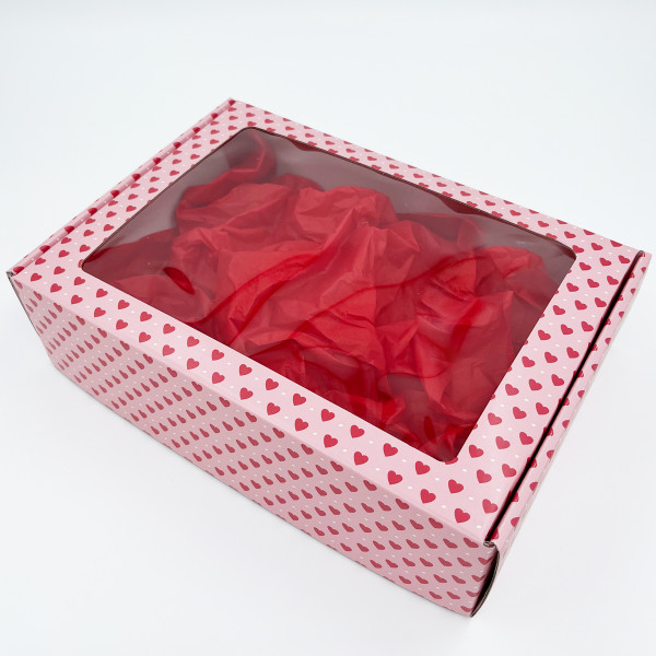 Cutie cadou cu inimi 305x215x85mm Cutie cadou cu inimi 305x215x85mm
