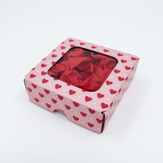 Cutie cadou cu inimi 86x94x30mm