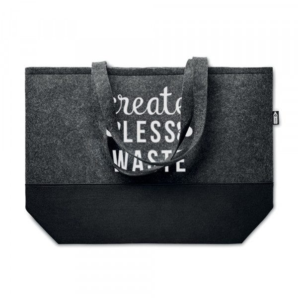 Geantă de cumpărături Eco-felt "Create less waste" Geantă de cumpărături Eco-felt "Create less waste"