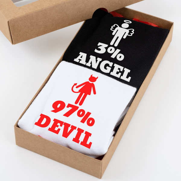 Set de șosete pentru cuplu "Angel & Devil"