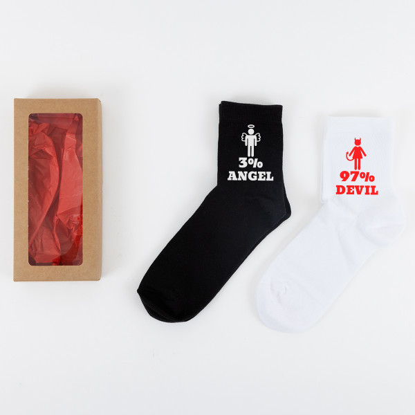 Set de șosete pentru cuplu "Angel & Devil"