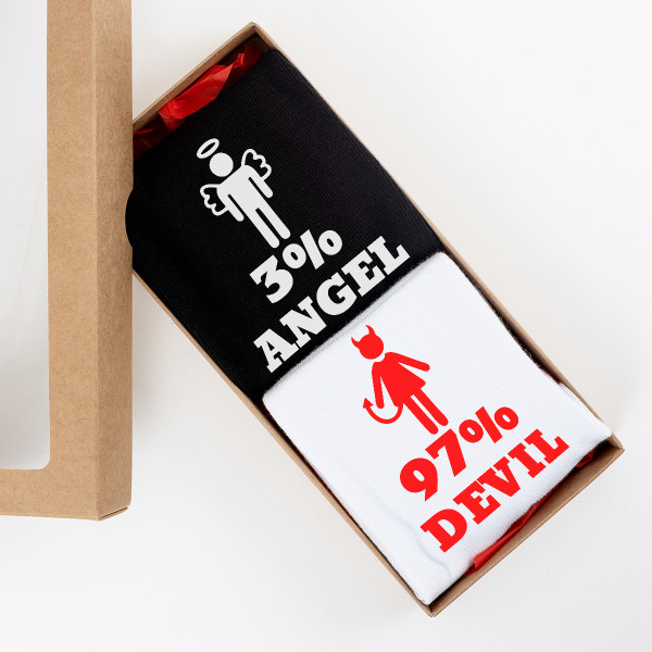 Set de șosete pentru cuplu "Angel & Devil"
