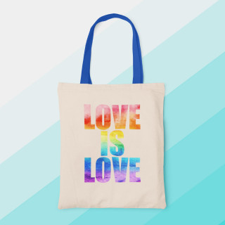 Geantă din material textil "Love is love"