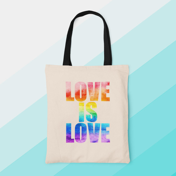 Geantă din material textil "Love is love" Geantă din material textil "Love is love"