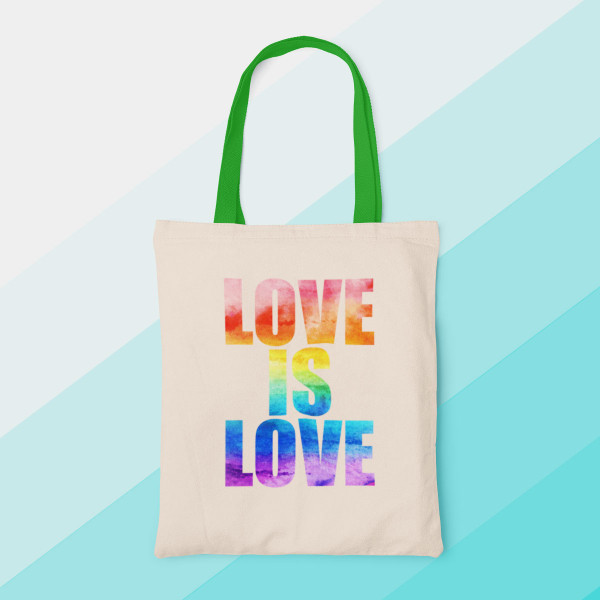 Geantă din material textil "Love is love" Geantă din material textil "Love is love"