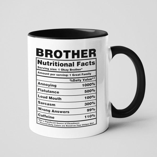 Cană "Brother Nutrition Facts"