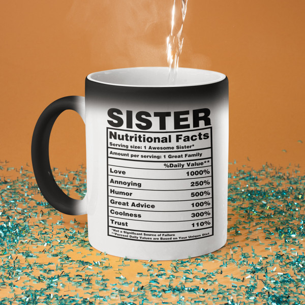 Cană "Sister Nutrition Facts" Cană "Sister Nutrition Facts"