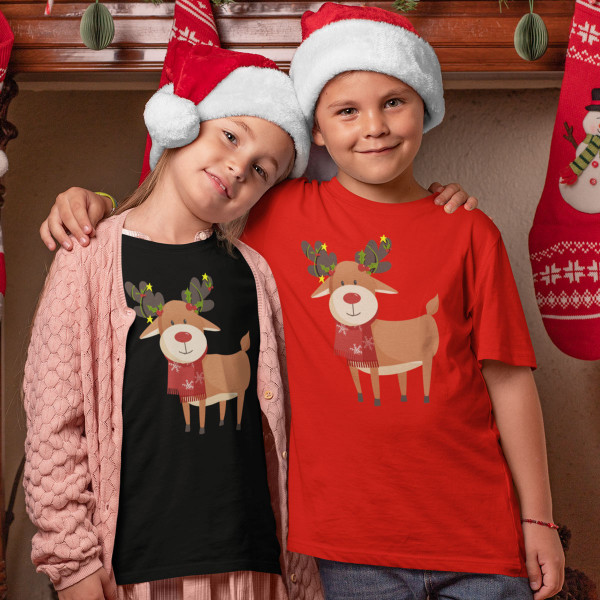 Tricou pentru copii "Reni festivi"