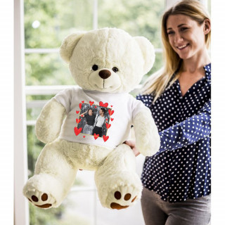 Urs XXL "Albert - Love you" cu fotografia aleasă de tine (46 cm)
