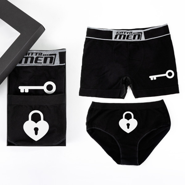 Set de lenjerie de cuplu "Cheie și lacăt" Set de lenjerie de cuplu "Cheie și lacăt"