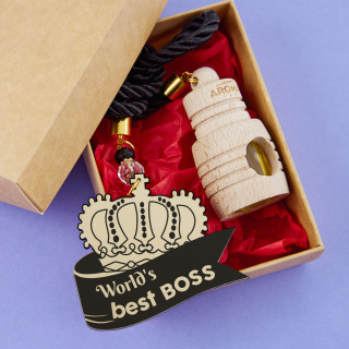Parfum de mașină "World's best boss"