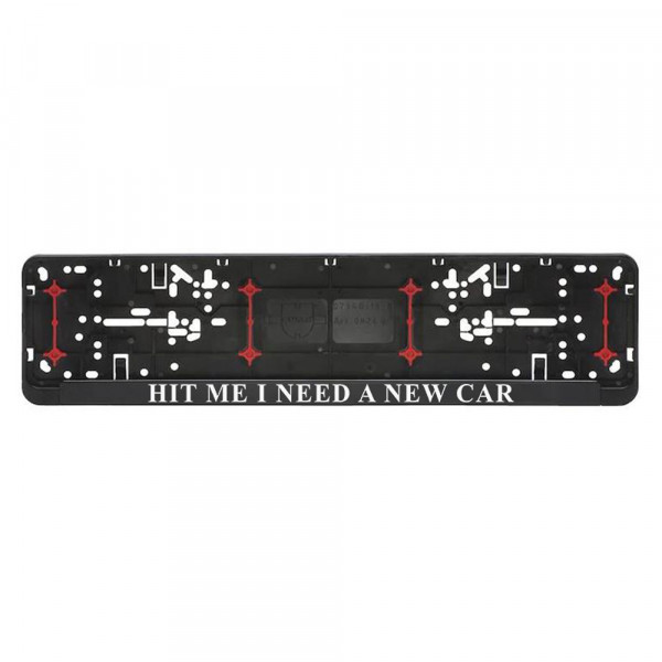 Cadru pentru plăcuța de înmatriculare "Please, hit me" Cadru pentru plăcuța de înmatriculare "Please, hit me"