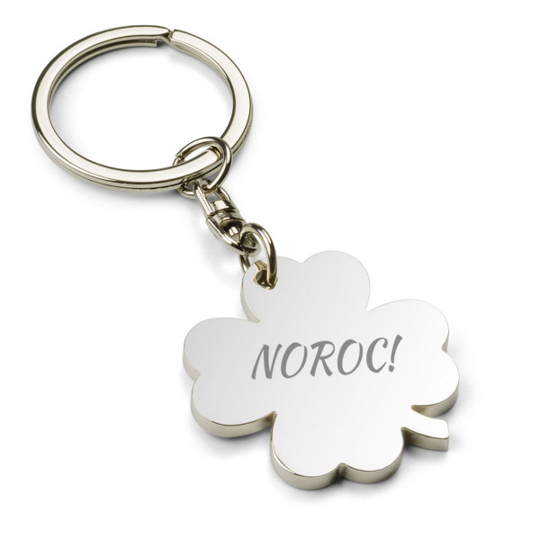 Breloc cu trifoi gravat "Noroc" Breloc cu trifoi gravat "Noroc"