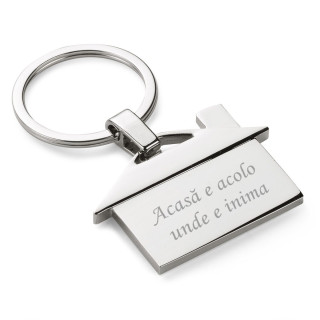 Breloc gravat "Acasă e acolo unde e inima"