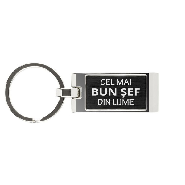 Breloc gravat "Cel mai bun șef din lume"