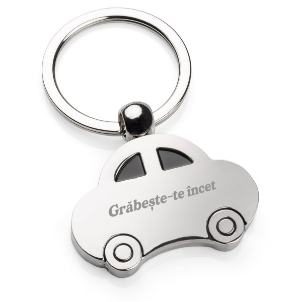 Breloc gravat "Grăbește-te încet"