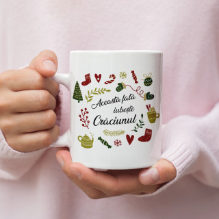 Cană "Această fată iubește Crăciunul"