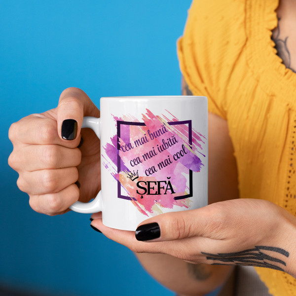 Cană "Cea mai tare șefă"