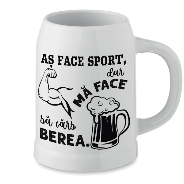 Cană ceramică "Nu fac sport" Cană ceramică "Nu fac sport"