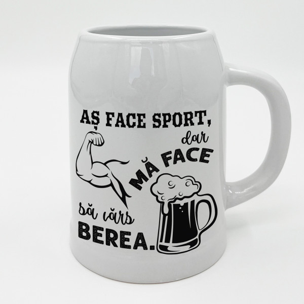 Cană ceramică "Nu fac sport" Cană ceramică "Nu fac sport"