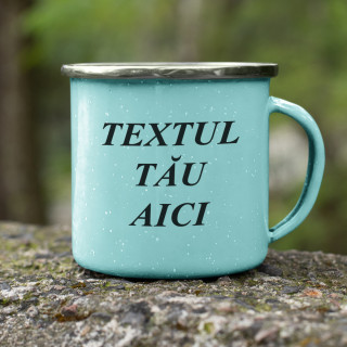 Cană de metal cu propriul text