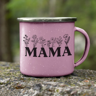 Cană din metal "Mama - o floare sălbatică"