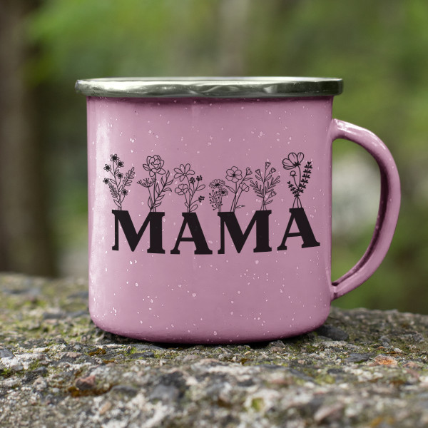Cană din metal "Mama - o floare sălbatică" Cană din metal "Mama - o floare sălbatică"