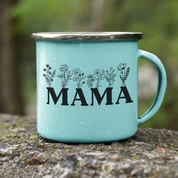 Cană din metal "Mama - o floare sălbatică" Cană din metal "Mama - o floare sălbatică"