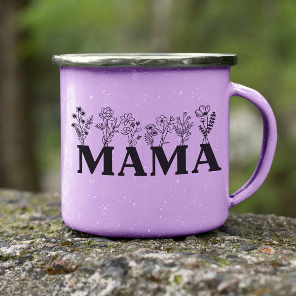 Cană din metal "Mama - o floare sălbatică" Cană din metal "Mama - o floare sălbatică"
