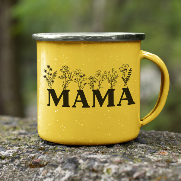 Cană din metal "Mama - o floare sălbatică" Cană din metal "Mama - o floare sălbatică"
