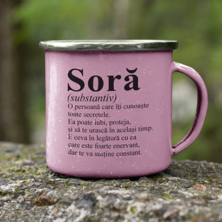 Cană din metal "Soră"