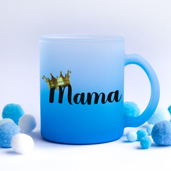 Cană din sticlă înghețată "Mama" Cană din sticlă înghețată "Mama"