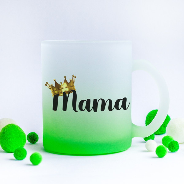 Cană din sticlă înghețată "Mama" Cană din sticlă înghețată "Mama"
