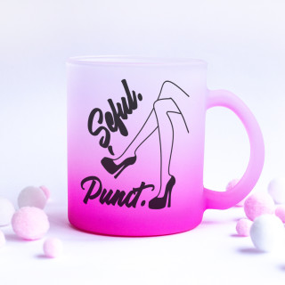 Cană din sticlă înghețată "Șeful. Punct."