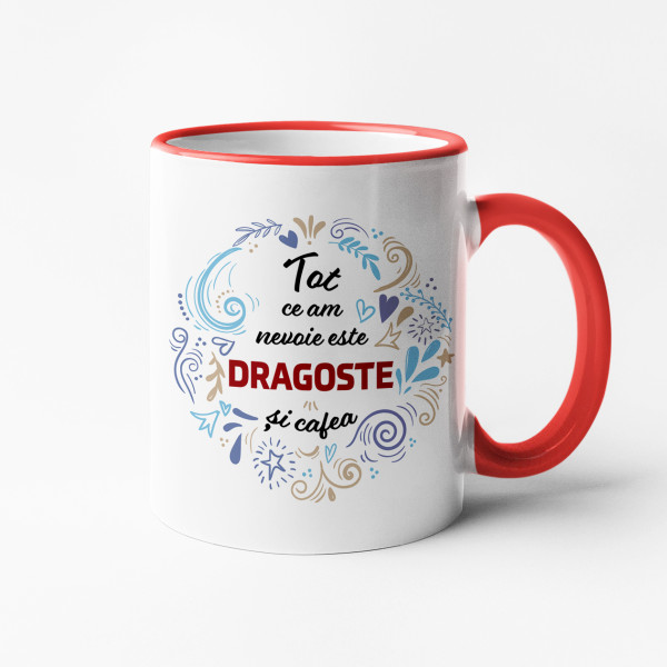 Cană "Dragoste și cafea"