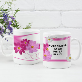 Cană "Flower" cu fotografia aleasă de tine