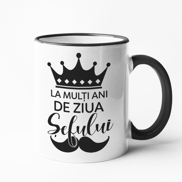 Cană "La mulți ani de Ziua Șefului!"