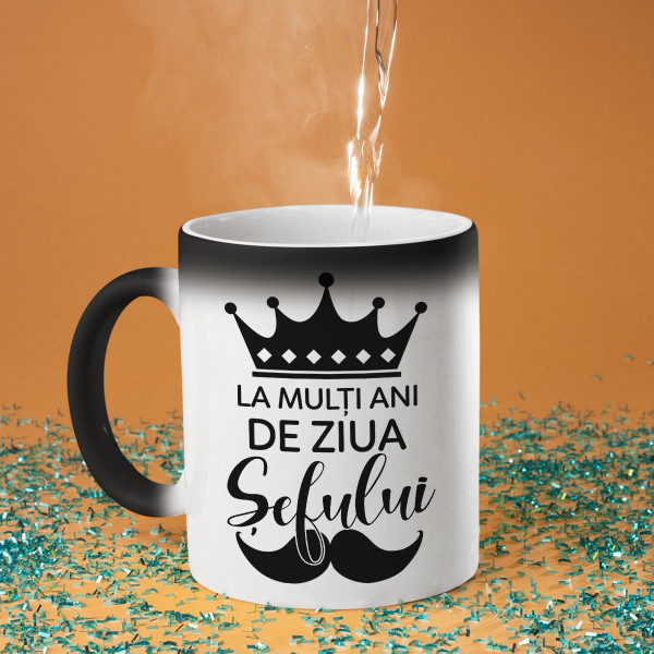 Cană "La mulți ani de Ziua Șefului!"