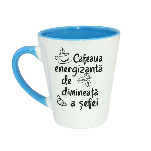 Cană Latte "Cafeaua de dimineață a șefei" Cană Latte "Cafeaua de dimineață a șefei"